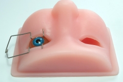 Simulador de entrenamiento de microcirugía de oftalmología, microscopio, instrumentos y modelo facial de silicona