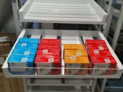 Sistema de las unidades de la estantería de los estantes de exhibición del almacenamiento de la droga de la medicina de la farmacia al por menor