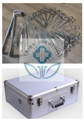 Kit de instrumentos quirúrgicos para hernias, 43 piezas